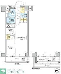 RESIDENCEKLENJI 1LDKの間取図画像