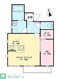 エクセルコート 1LDKの間取図画像