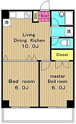 イーグル上荻 2LDKの間取図画像