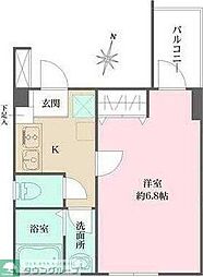 モン・シャトー中野新井 1Kの間取図画像