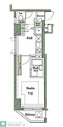 HF明大前レジデンス 1Kの間取図画像