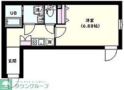 NSGATE中野坂上 1Kの間取図画像