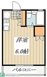ファミリーハイツ 1階ワンルームの間取り