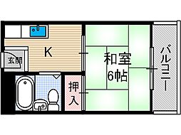 間取図画像 1K