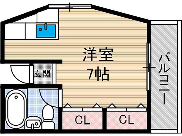 プランドール茨木 503号室｜大阪府茨木市舟木町(賃貸マンション1R・5階・20.00㎡)の写真 その2