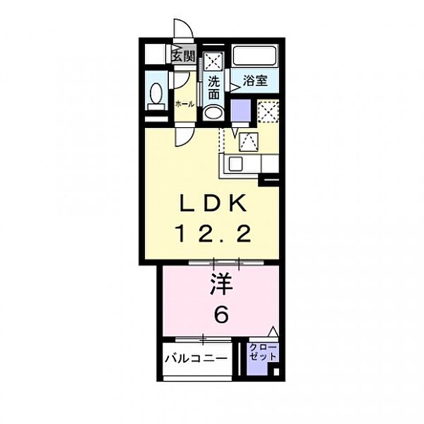 ツイテールII 205号室｜大阪府茨木市西豊川町(賃貸アパート1LDK・2階・43.67㎡)の写真 その2