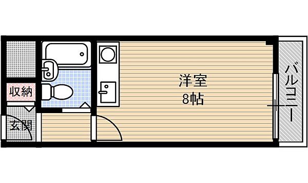 マンションひふみ 302号室｜大阪府茨木市中津町(賃貸マンション1R・3階・20.00㎡)の写真 その2