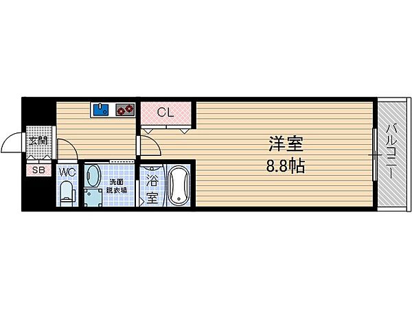 彩都シオン 406号室｜大阪府箕面市彩都粟生南２丁目(賃貸マンション1K・4階・28.00㎡)の写真 その2