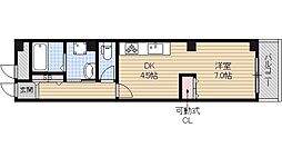 メルツハイム北村 703号室 7階ワンルームの間取り