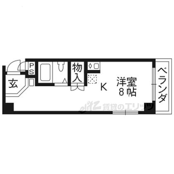 クラフトビル 401｜京都府京都市西京区桂上野南町(賃貸マンション1R・4階・20.79㎡)の写真 その2