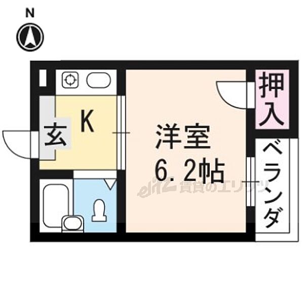 ザ・シティ嵐山 301｜京都府京都市西京区嵐山中尾下町(賃貸マンション1K・3階・17.10㎡)の写真 その2