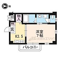 京都府京都市右京区太秦青木元町（賃貸マンション1K・3階・24.36㎡） その2