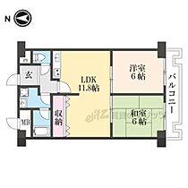 京都府京都市右京区嵯峨広沢南下馬野町（賃貸マンション2LDK・6階・54.50㎡） その2