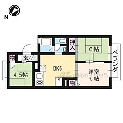 トゥインクルIIＡ棟 1階3DKの間取り