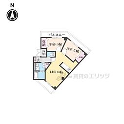 I-PLACE東垣内 404 4階2LDKの間取り