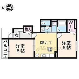フランブリーズ 2DKの間取図画像