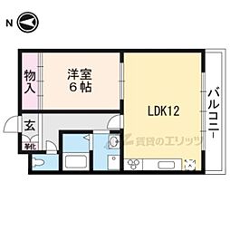 コーポラスコキチ 1LDKの間取図画像