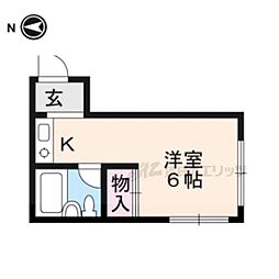 レジアス-1 ワンルームの間取図画像