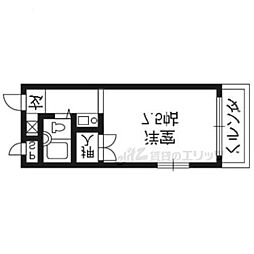 ドミール大文字 1Kの間取図画像