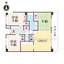 アルカディア21 3LDKの間取図画像