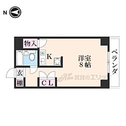 第26長栄センチュリーハイツ 1Kの間取図画像