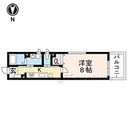 カルーナ 1Kの間取図画像