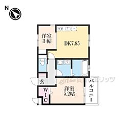 チャトラ 2DKの間取図画像