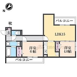 STグランツ 2LDKの間取図画像