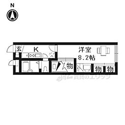 レオパレス華 1Kの間取図画像