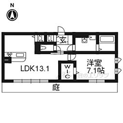 サードニックス今原2 1LDKの間取図画像