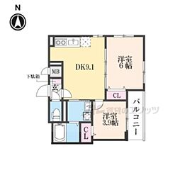 Fasecia ALBA 2LDKの間取図画像