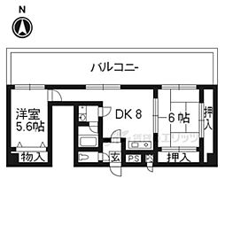 メゾンTMI 2LDKの間取図画像