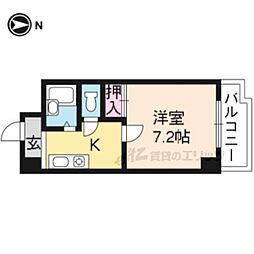 サンヴォア京都 1Kの間取図画像