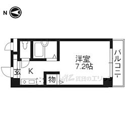 セントガーデン 1Kの間取図画像