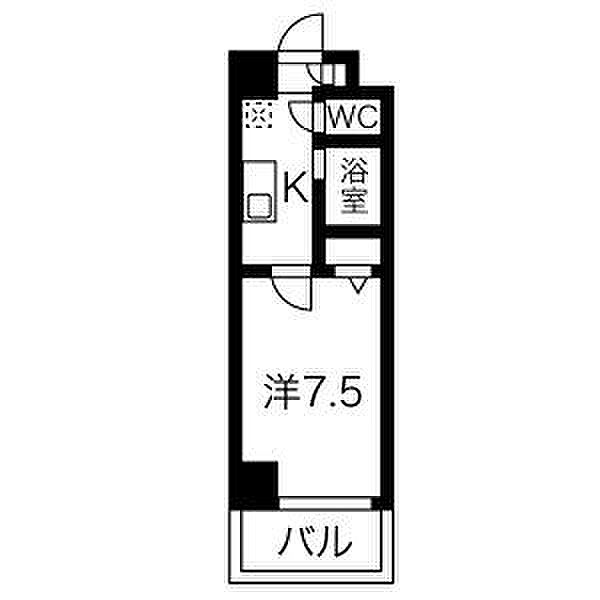 セントラルハイツ明野 607｜愛知県名古屋市熱田区明野町(賃貸マンション1K・6階・24.22㎡)の写真 その2