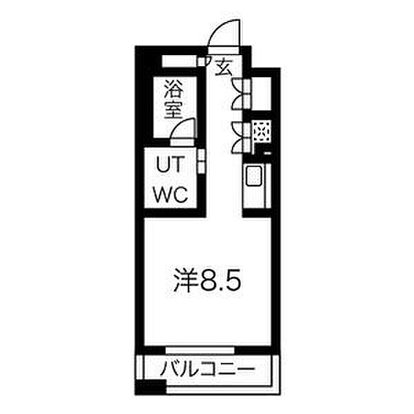 白川公園パークマンション 802｜愛知県名古屋市中区栄２丁目(賃貸マンション1K・8階・24.27㎡)の写真 その2