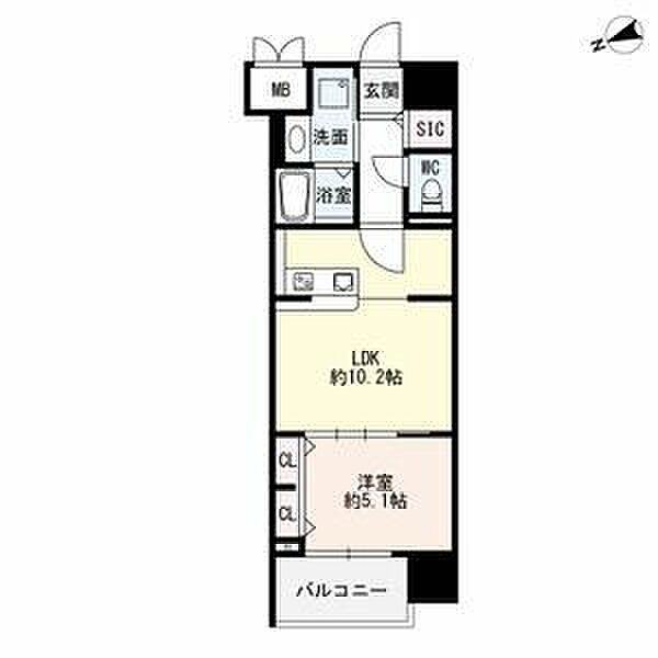 ザ・シンフォニア新栄THE SINFONIA SHINSA 404｜愛知県名古屋市中区新栄２丁目(賃貸マンション1LDK・4階・39.29㎡)の写真 その2