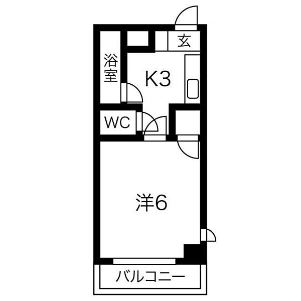 Pure Wing白鳥 306｜愛知県名古屋市熱田区千代田町(賃貸マンション1K・3階・20.40㎡)の写真 その2