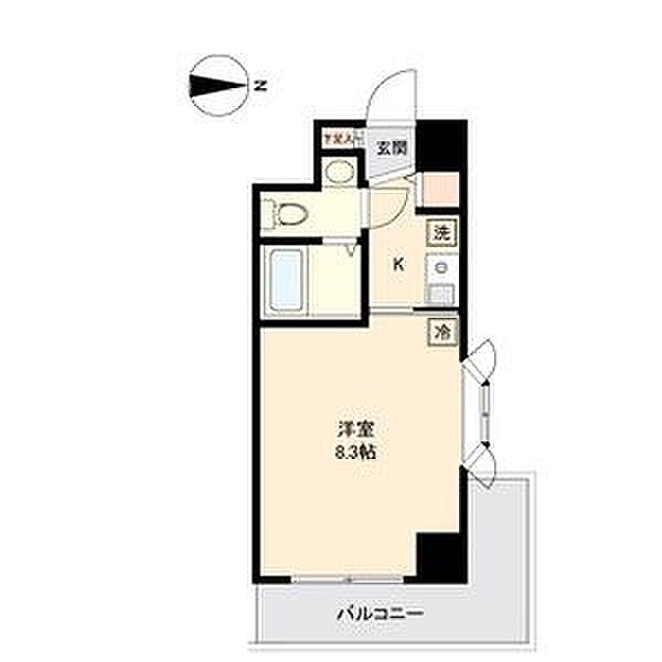 La　Douceur新栄 810｜愛知県名古屋市中区新栄１丁目(賃貸マンション1R・8階・22.64㎡)の写真 その2