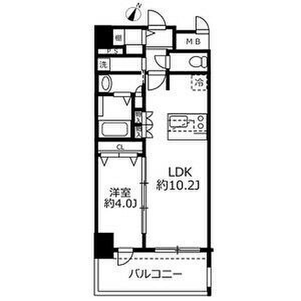 アドバンス名古屋モクシー 1503｜愛知県名古屋市中区新栄２丁目(賃貸マンション1LDK・15階・36.29㎡)の写真 その2