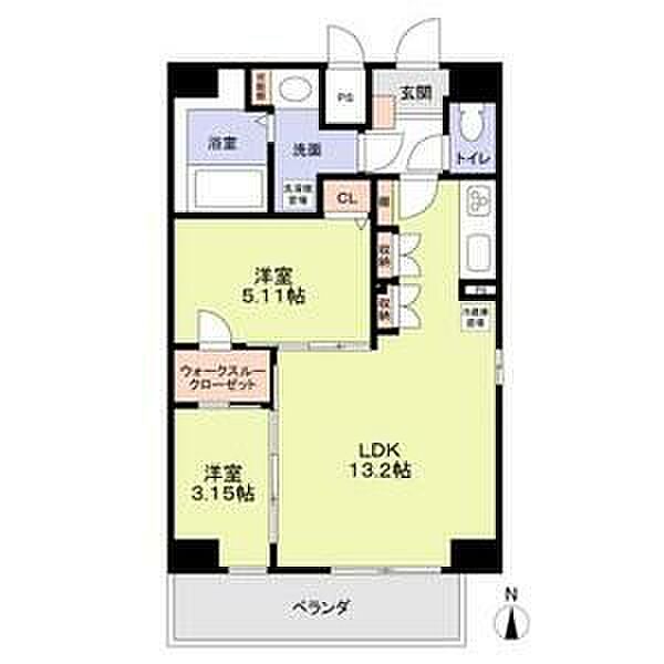 クレストタワー栄 1302｜愛知県名古屋市中区栄４丁目(賃貸マンション2LDK・13階・51.91㎡)の写真 その2