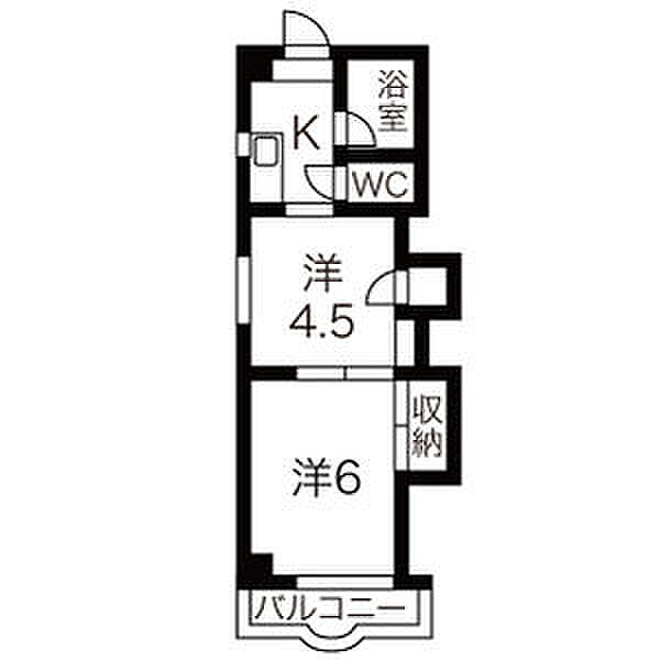 正木ビル 505｜愛知県名古屋市中区正木２丁目(賃貸マンション2K・5階・29.00㎡)の写真 その2