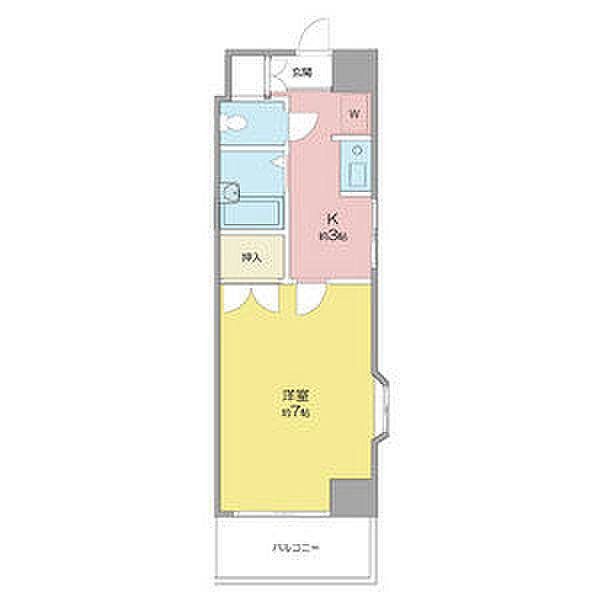 うらら 407｜愛知県名古屋市中川区高畑１丁目(賃貸マンション1K・4階・24.00㎡)の写真 その2