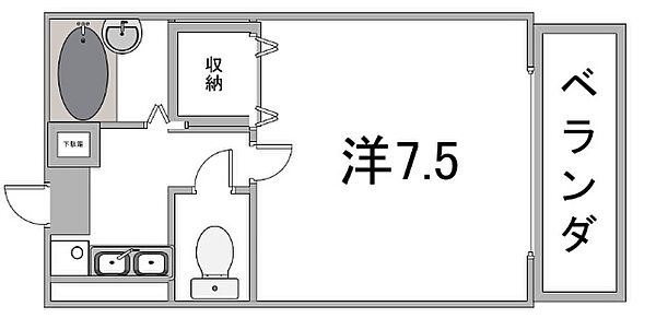 パークハイツ八田 203｜愛知県名古屋市中川区八田町(賃貸マンション1K・2階・22.02㎡)の写真 その2