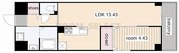 GRANDUKE正木 901｜愛知県名古屋市中区正木２丁目(賃貸マンション1LDK・9階・45.15㎡)の写真 その2