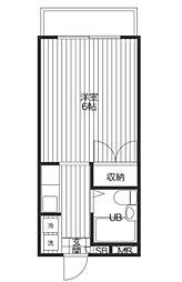ヴィラ前山 ワンルームの間取図画像