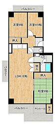 エバーグリーン南港ポートタウン11号館 3LDKの間取図画像