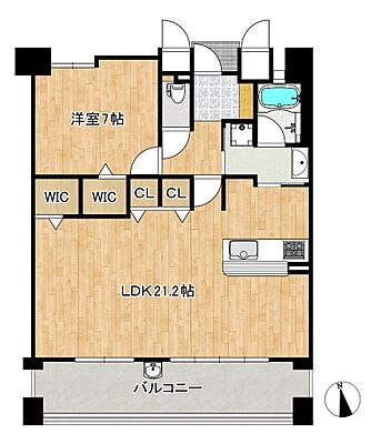 間取り ディークラディア三国ヶ丘 8階/８階部分