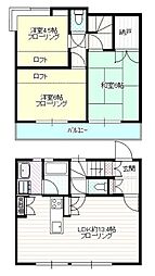 西武新宿線 上石神井駅 徒歩14分の賃貸テラスハウス 3LDKの間取り