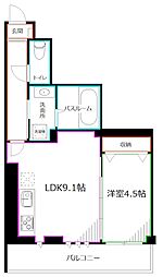 JR中央本線 西荻窪駅 徒歩4分の賃貸マンション 2階1LDKの間取り